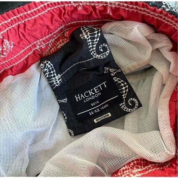 Hackett London Boys Blue Swim Shorts Bathing Suit Multi Pocket Size 11-12 years - Picture 3 of 10